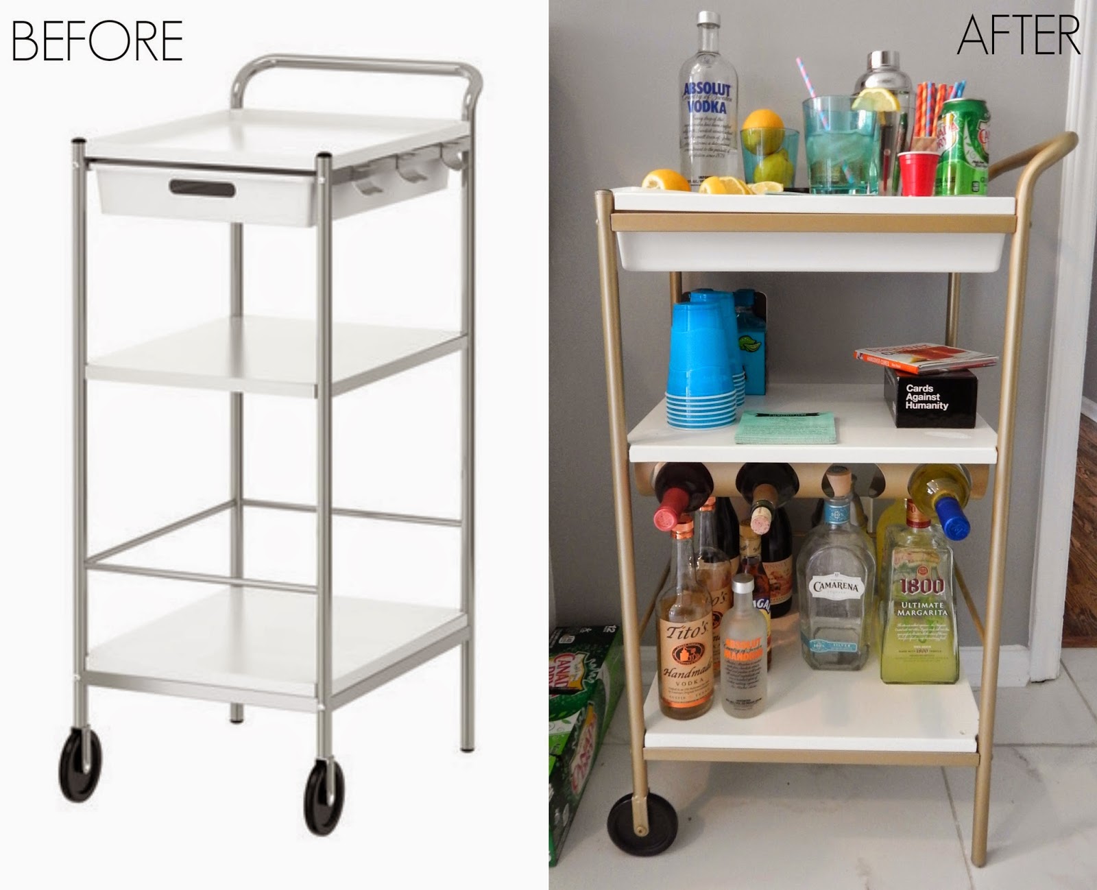 BeforeAfter Bar Cart