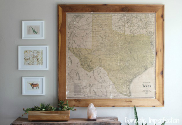 Large-antique-map-of-Texas-domestic-imperfection