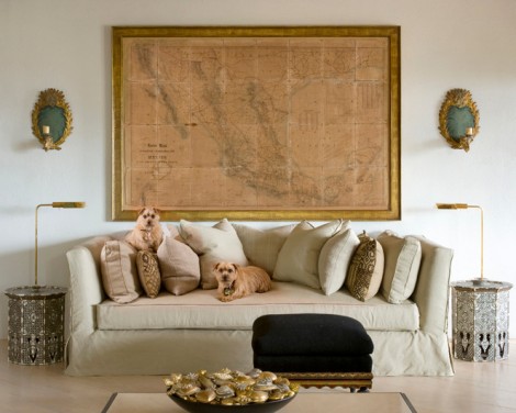 iving-room-decorating-ideas-home-decor-sofa-white-light-linen-fabric-covered-upholstery-neutral-natural-map-wall-black-ottoman-interior-design_peter-vitale1-470x376