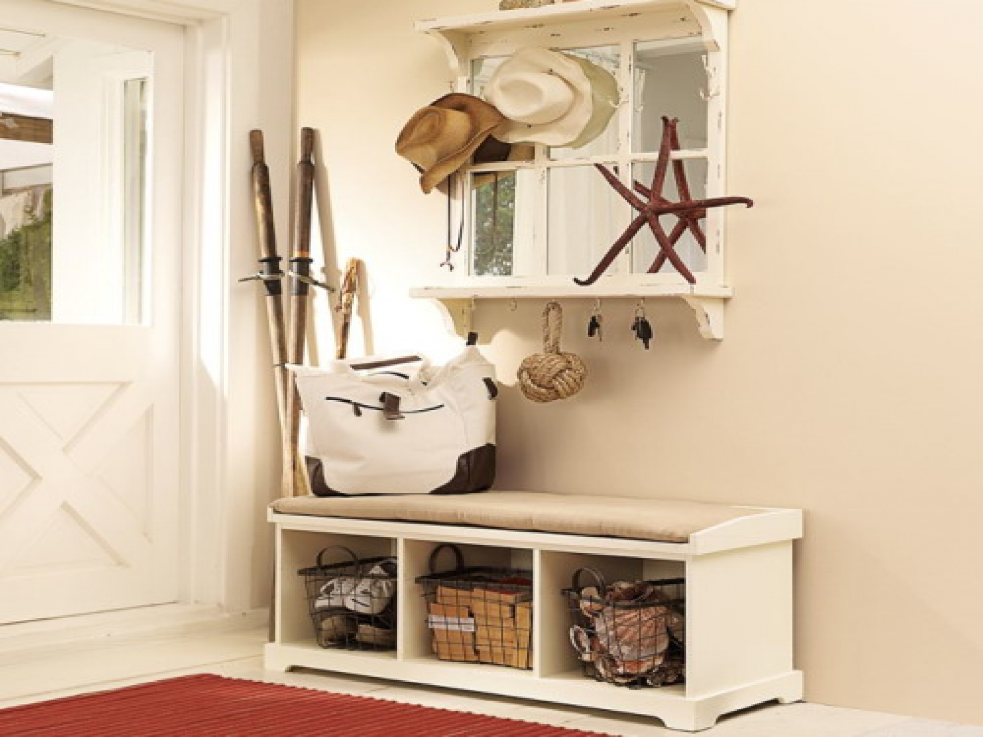 Cool-Entryway-Storage-Bench