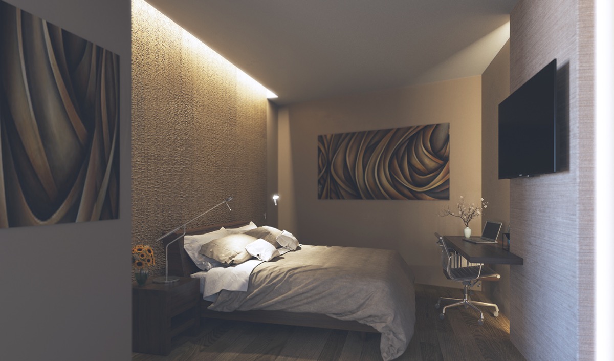 bedroom-lighting-on-textured-walls