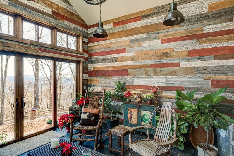 reclaimed-wood-adorns-the-walls-of-this-creative-rustic-sunroom